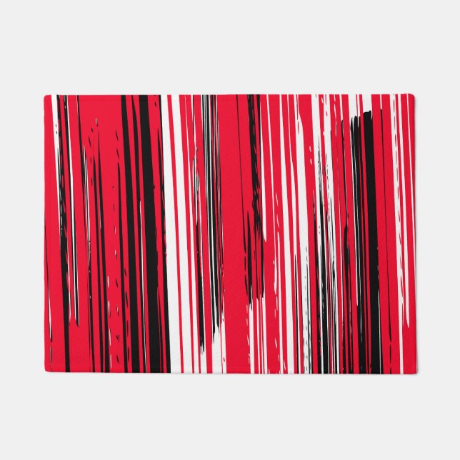 Tapete Linhas pintadas à mão - vermelho (Frente)