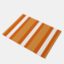 Tapete Listras castanhas, laranja e brancas