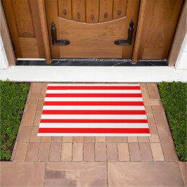 Tapete Listras de Cabana Vermelho e Branco