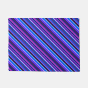 Tapete Listras diagonais em azul e roxo