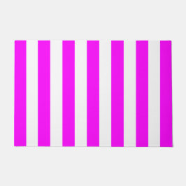 Tapete Listras Verticais Espessas Magenta E Branca Lamina