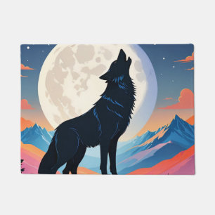 Tapete Lobo Uivando Para A Lua