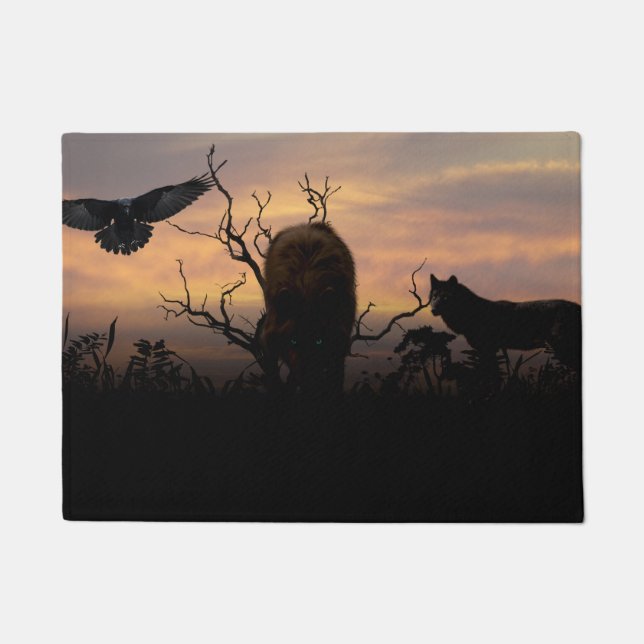 Tapete Lobos e Raven (Frente)