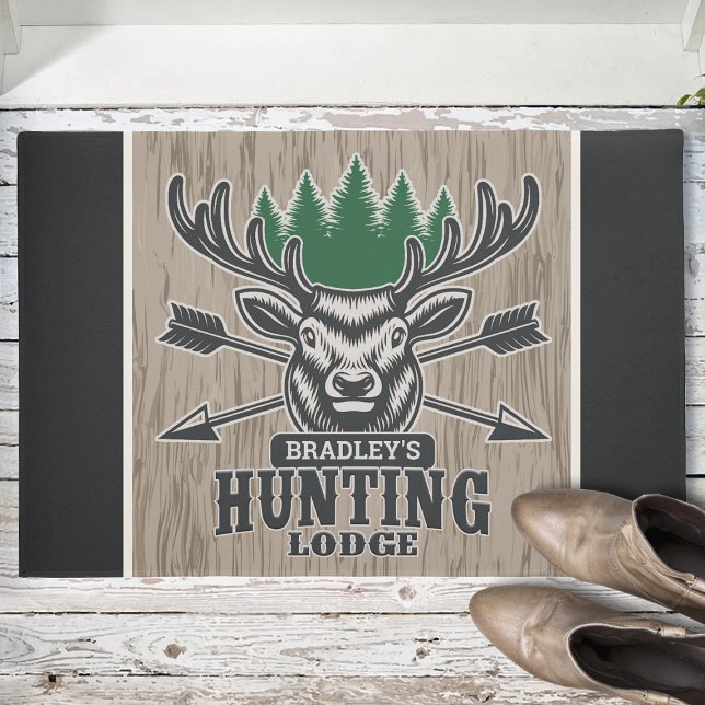 Tapete Lodge personalizado de caça a Arcos de Deer Elk (Criador carregado)