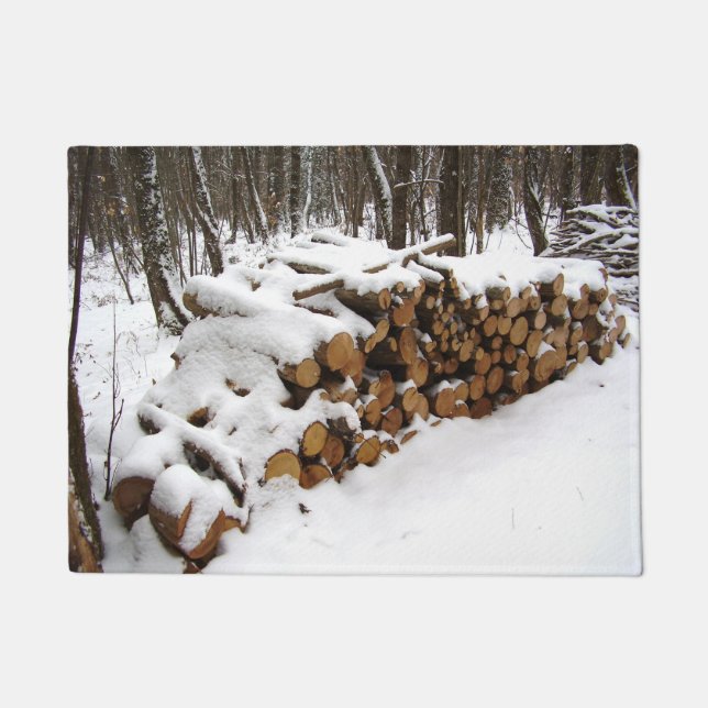 Tapete Log Pile na Matriz da Porta do Woods (Frente)