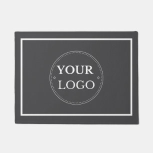 Tapete Logotipo comercial Fronteira branca Cinza de promo