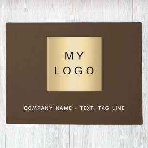 Tapete Logotipo comercial marrom