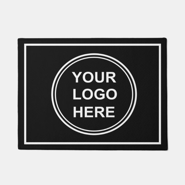 Tapete Logotipo comercial moderno preto (Frente)