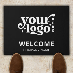 Tapete Logotipo da empresa Black Business Modern Welcome