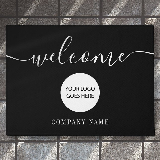 Tapete Logotipo de Empresa Bem-vindo (Business Company Logo Welcome Doormat)