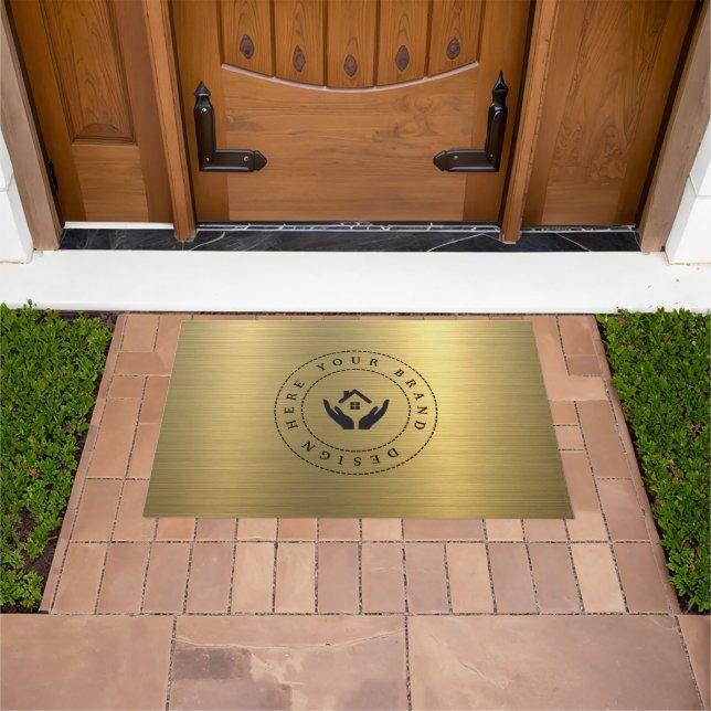 Tapete Logotipo de empresa moderno personalizável (Ar livre)