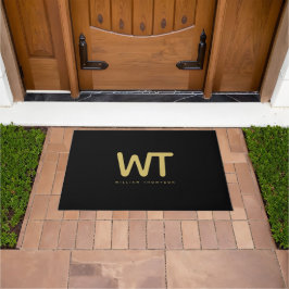 Tapete Logotipo Dourado preto personalizado