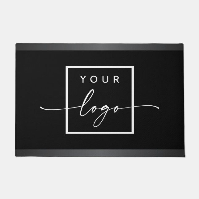 Tapete Logótipo personalizado bordas escuras da cinza neg (Frente)