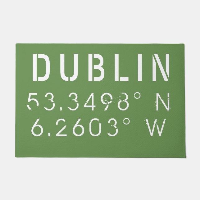 Tapete Longitude de Dublin Latitude (Frente)