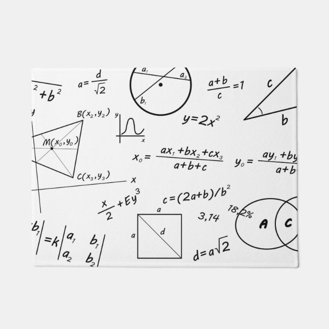 Tapete Lousa de álgebra de matemática geométrica (Frente)