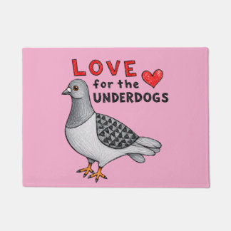 Tapete Love for the Underdogs – Fußmatte mit Taube
