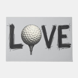 Tapete Love Golf Typografia Art For