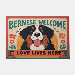Tapete Love Lives Here - Bernese Mountain Dog Welcome