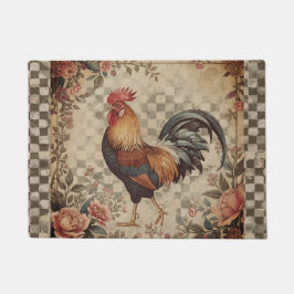 Tapete Lovely Vintage Rooster and Flowers Pattern 