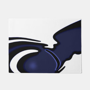 Tapete Lua azul: Abstrato azul, branco e preto