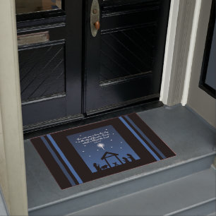 Tapete Luke 2:11 Bíblia de Natal Verse Doormat