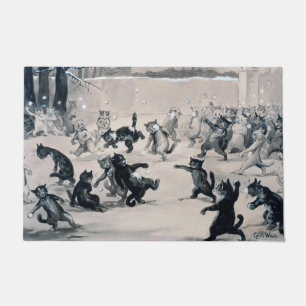 Tapete Luta de Gatos Snowball, Louis Wain