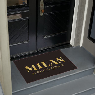 Tapete Lux Dourado Milan Latitude & Longitude Black
