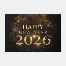 Tapete Luxury black gold happy new year welcome door mat