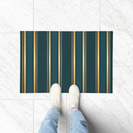 Tapete Luxury Blue Green Gold Stripe Gift Wrap Pattern