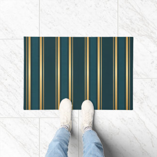 Tapete Luxury Blue Green Gold Stripe Gift Wrap Pattern