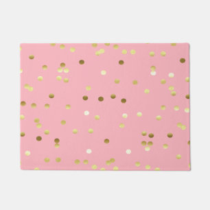 Tapete Luz chique dos confetes da folha Dourado - rosa
