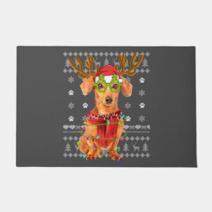 Tapete Luzes de Natal Sudoríssimas Dachshund Cachorro