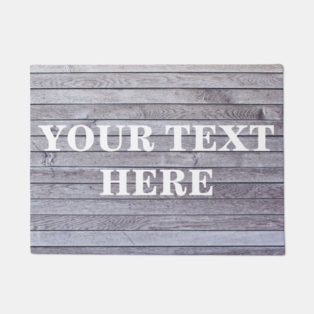 Tapete Madeira de bambu cinzenta personalizada (Frente)