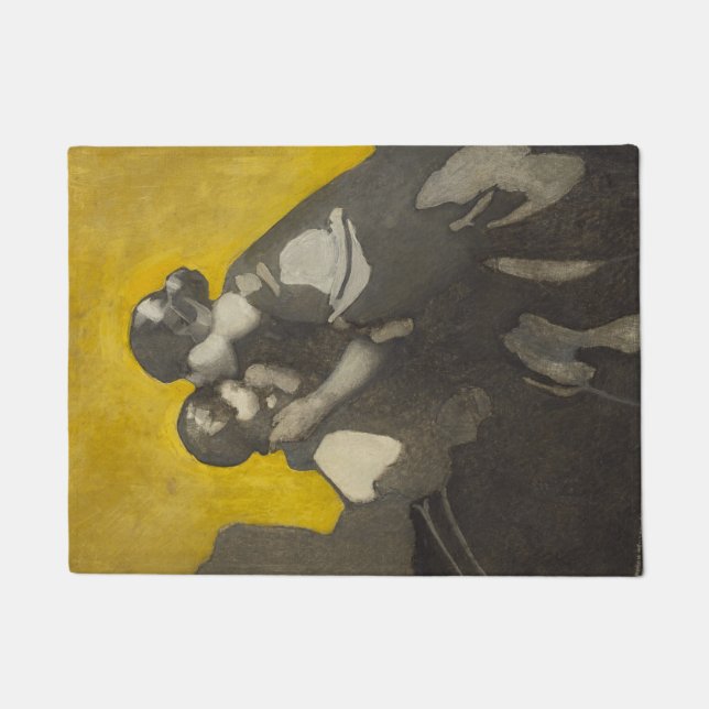 Tapete Mãe e Criança (por Norah Neilson Cinza) (Frente)