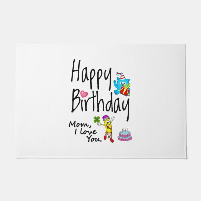 Tapete Mãe, eu te amo. Feliz aniversário. (Frente)