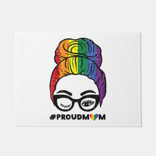 Tapete Mãe Orgulhosa Coque Cabelo Desgrenhado Bandeira Ar