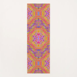 Tapete Mágico Rosa Quente/ Xadrez Azul Laranja