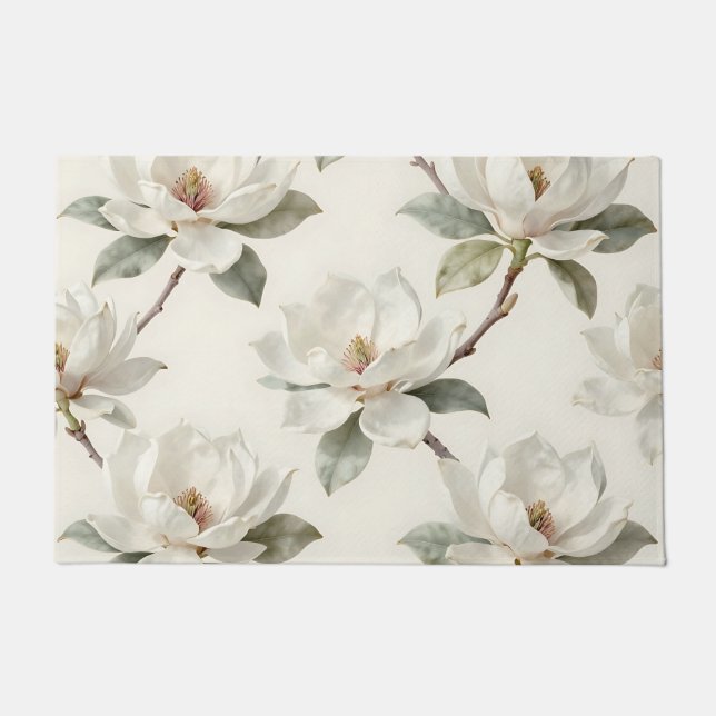 Tapete Magnolia Bloom Soft Neutral Pattern (Frente)