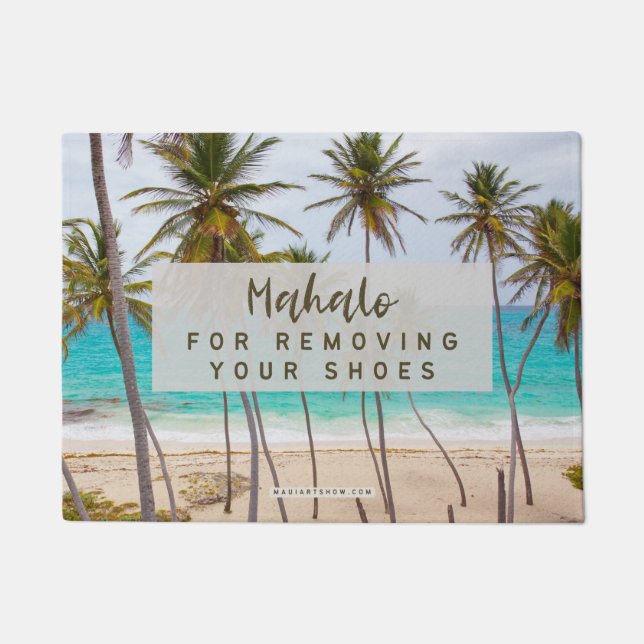 TAPETE MAHALO PARA REMOVER SEUS CALÇADOS - PORTA MAT RUG (Frente)