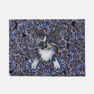 Tapete Maine Coon Dilute Calico Cat Purple Daisy