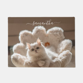 Tapete Majestic white cat