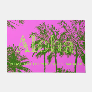 Tapete Makena Beach Hawaiian Sketchy Palms Aloha