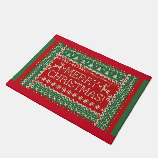 Tapete Maldito Natal Doormat Doormat Doormat (Inclinado)