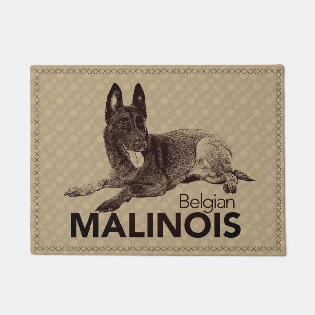 Tapete Malinois - pastor belga - Mechelaar (Frente)