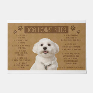 Tapete Malteses Regras da Casa dos Cachorros, Se Quebrou,