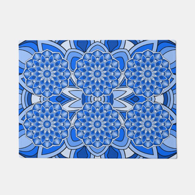 Tapete Mandala em azul (Frente)