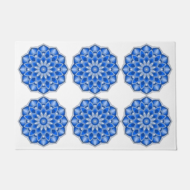 Tapete Mandala em azul (Frente)