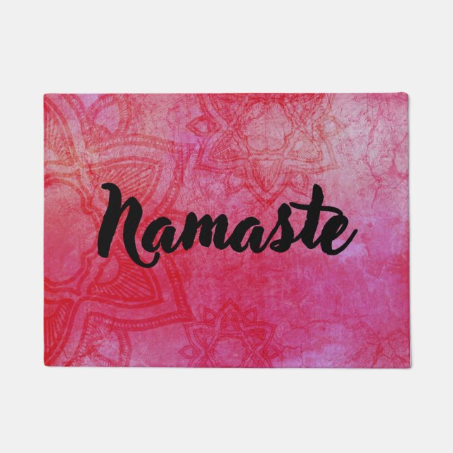 Tapete Mandala Namaste, vermelhos (Frente)