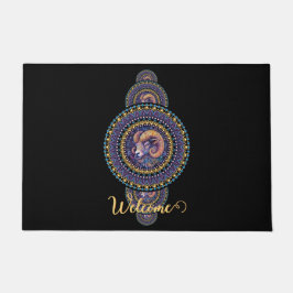 Tapete Mandala Ornamental de Leigos Brancos Personalizado