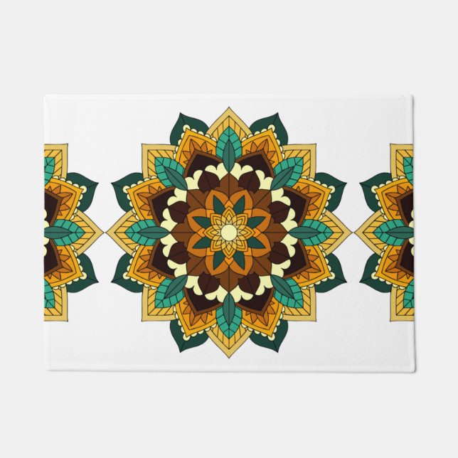 Tapete Mandalas, decorações, padrões, circulares, bronzes (Frente)